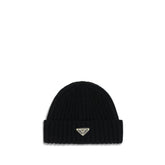 Prada Black Wool Oves Aries Beanie - M