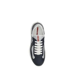 Prada Blue Calf Leather Bos Taurus Athletic Sneakers - EU39.5/US6.5