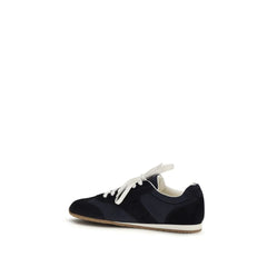Prada Blue Calf Leather Bos Taurus Low Top Sneakers