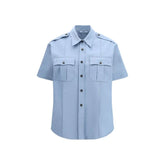 Prada Blue Cotton Shortsleeve Shirt - IT38 | S