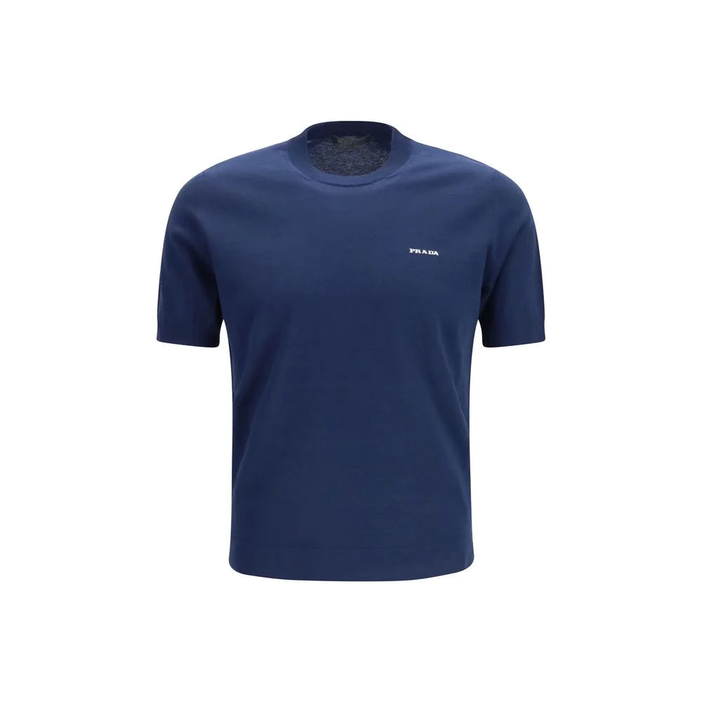 Prada Blue Cotton T-Shirt