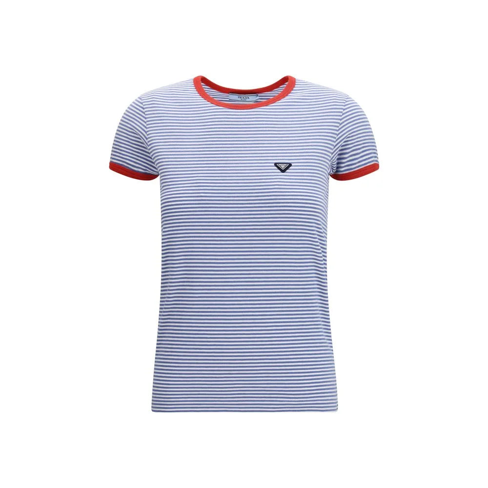 Prada Blue Cotton T-Shirt - IT42 | L