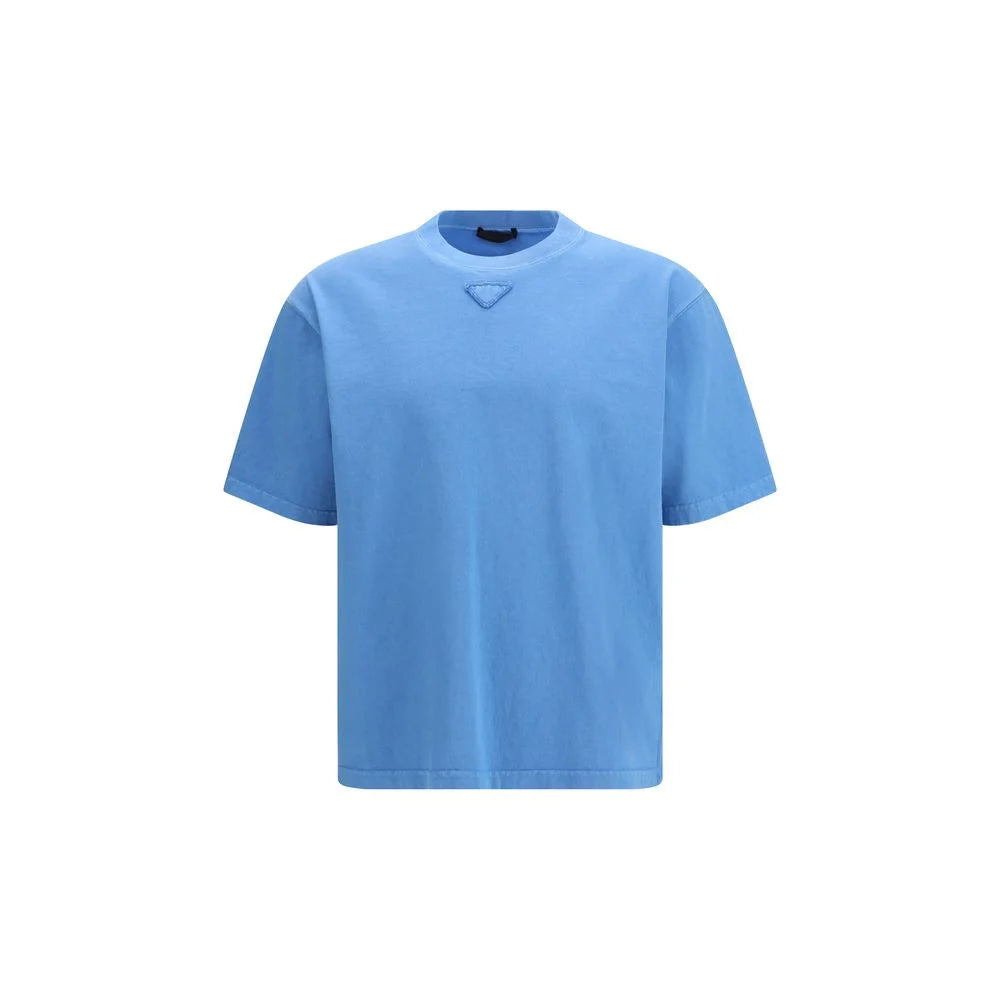 Prada Blue Cotton T-Shirt - XL