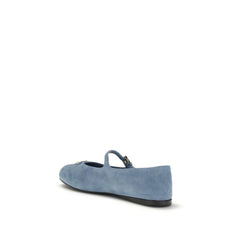 Prada Blue Goatskin Ballet Flats - EU38.5/US8.5