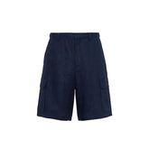 Prada Blue Linen Bermuda Shorts - 48 | M