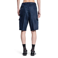 Prada Blå Linen Bermuda Shorts - 48 | M