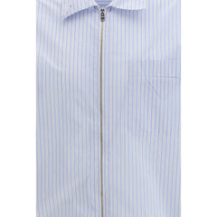 Prada Blue Polyamide Pattern Shirt