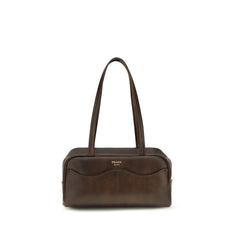 Prada Brown Calf Leather Bos Taurus Handbag