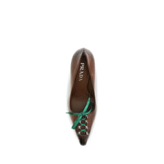 Prada Bruin Kalfsleer Bos Taurus Veter - EU38.5/US8.5