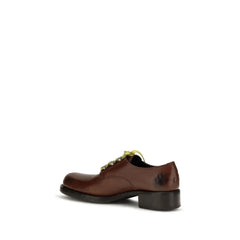 Prada Brown Calf Leather Bos Taurus Slip-On Loafers
