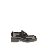 Prada Brun Kalveskinn Bos Taurus Slip-On Loafers