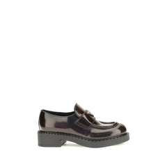Prada Braune Slip-On Loafer aus Kalbsleder Bos Taurus