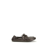 Prada Brown Calf Leather Bos Taurus Slip-On Loafers - EU40/US7
