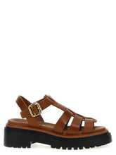 Prada Brown Calfskin Flat Sandals - EU40/US10