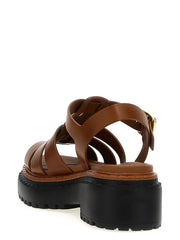 Prada Brown Calfskin Flat Sandals - EU40/US10