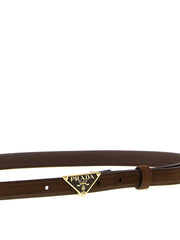 Prada Brown Calfskin Regular Belt - 85 cm / 34 Inches