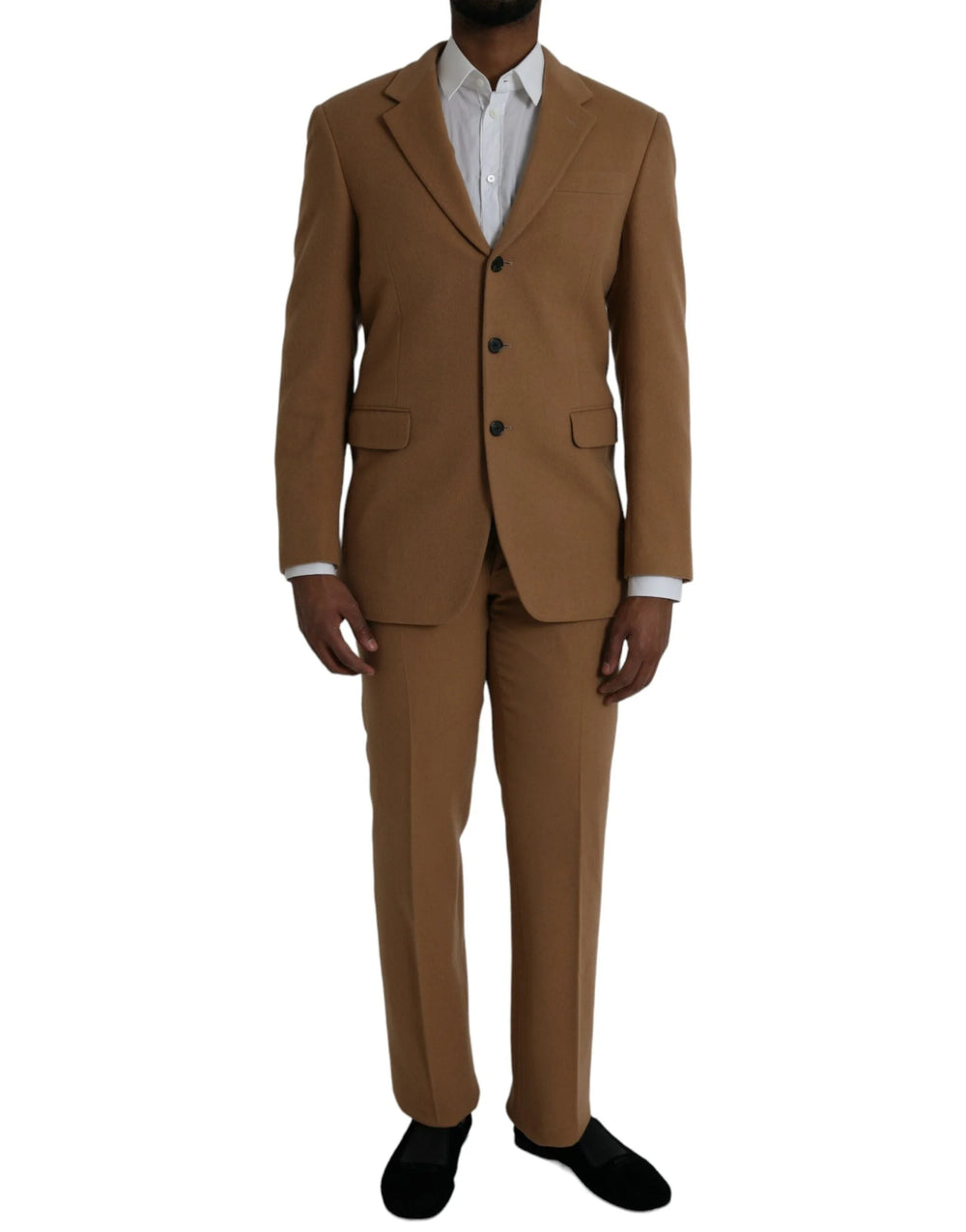 Prada Brown Cashmere 2 Piece Single Breasted Suit - Pant Suits