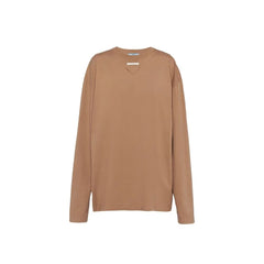 Prada Brown Cotton Long Sleeve T-Shirt - M