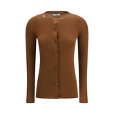 Prada Brown Fleece Wool Cardigan - IT42 | L