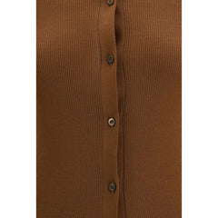 Prada Brown Fleece Wool Cardigan - IT42 | L