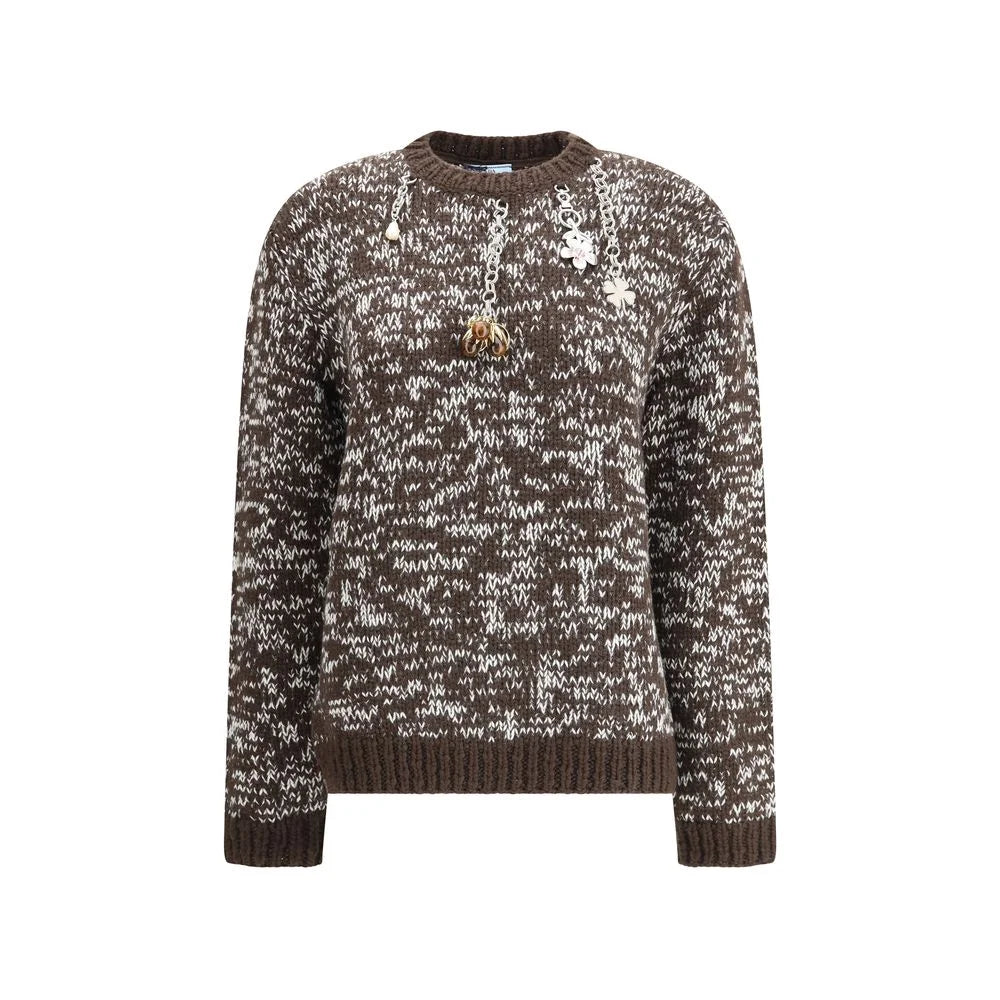 Prada Brown Fleece Wool Sweatshirt - IT40 | M