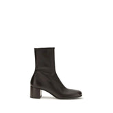 Prada Brown Lamb Ovis Aries Aries Ankle Boots - EU40/US10