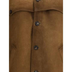 Prada Brown Leather Jacket - Coats & Jackets