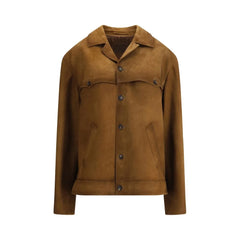 Prada Brown Leather Jacket - Coats & Jackets