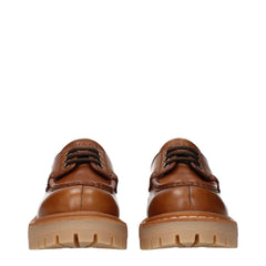 Prada Brown Leather Oxfords And Derbies - EU36/US6