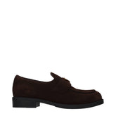 Prada Brown Leather Slip-On Loafers - EU36.5/US6.5