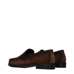 Prada Brown Leather Slip-On Loafers - EU40/US10