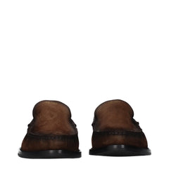 Prada Brown Leather Slip-On Loafers - EU40/US10