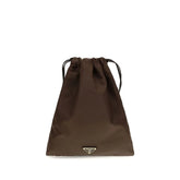 Prada Brown Polyamide Clutch Bag