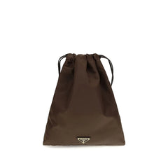 Prada Brown Polyamide Clutch Bag