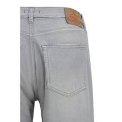 Prada Gray Cotton Straight-Leg Jeans