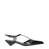 Sandale plate gri din piele Prada - EU36.5/US6.5