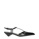 Prada Gray Leather Flat Sandals - EU36.5/US6.5