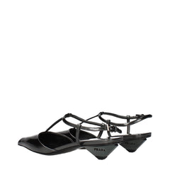Prada Gray Leather Flat Sandals - EU36.5/US6.5