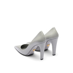 Prada Gray Leather High Heel Pumps - EU36.5/US6.5