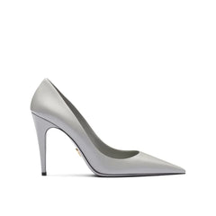 Prada Gray Leather High Heel Pumps - EU36.5/US6.5