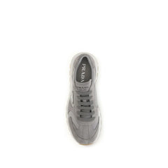 Prada Gray Recycled Polyamide Athletic Sneakers - EU40/US7