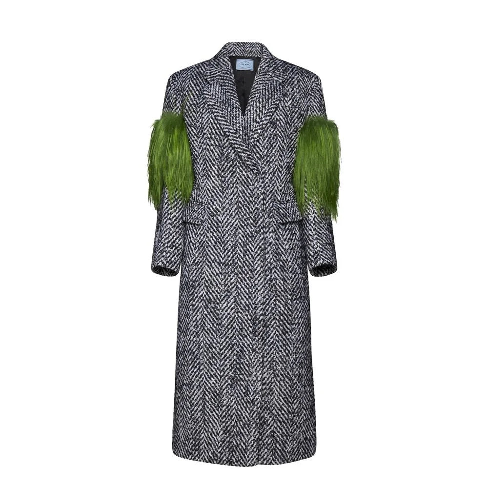 Prada Gray Wool Coat - 40