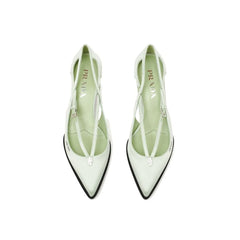 Prada Green Silk Mid Heel Pumps - EU39/US9