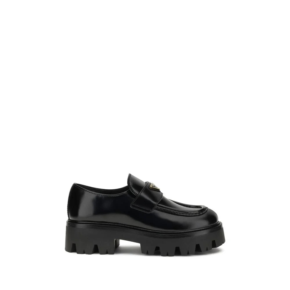 Prada Leather Monolith Loafers