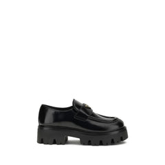 Prada Leather Monolith Loafers