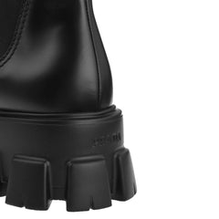 Prada Monolith Leather Ankle Boots - EU39.5/US6.5