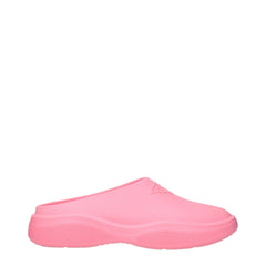 Pantoufles roses en coton Prada