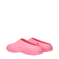Pantoufles roses en coton Prada