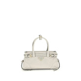 Prada White Calf Leather Bos Taurus Handbag
