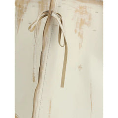 Prada White Calf Leather Bos Taurus Midi Skirt - IT40 | M